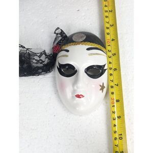 Porcelain/Ceramic Wall Art Face Masks Lot of 5 Theatre Décor
